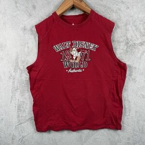 Disney Parks Mens XL Red Walt Disney World 1971 Grumpy Graphic Tank Top